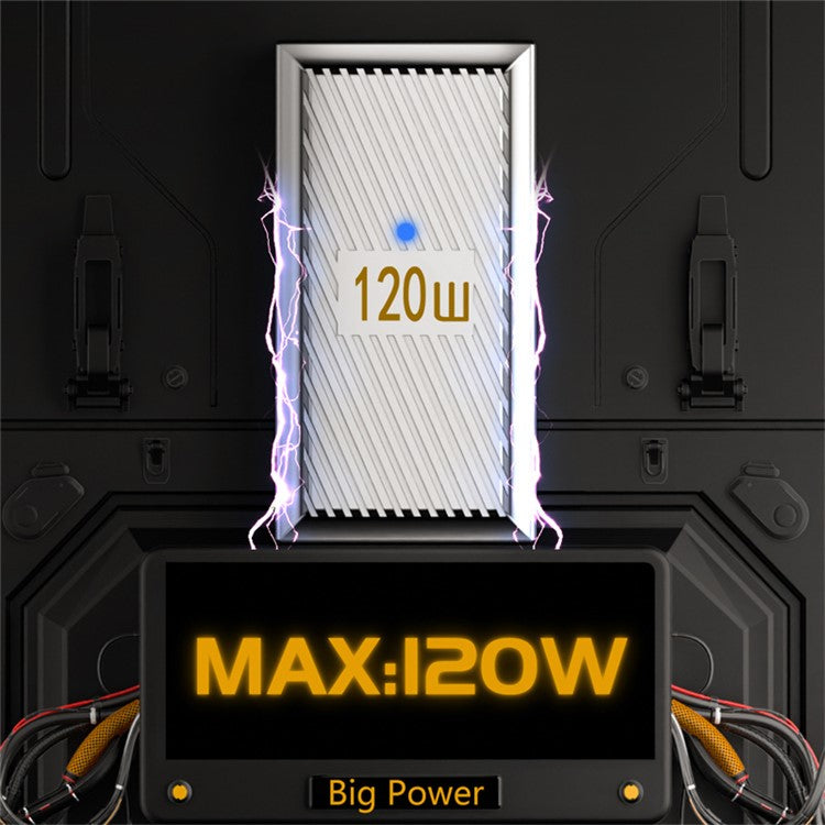 120W 10Gbps Mini Converter USB-A 3.1 Female to Type-C Male Straight OTG Adapter - Dark Grey