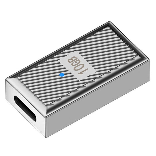 10Gbps Data Transfer USB-A 3.1 Female to Type-C Female 120W OTG Adapter - Silver