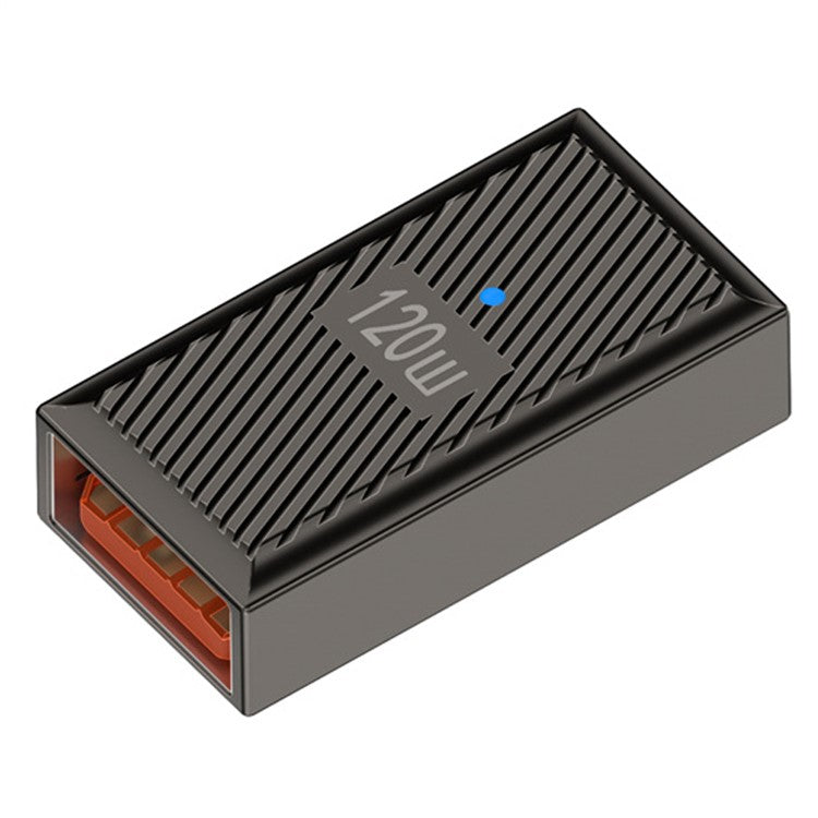 10Gbps Data Transfer USB-A 3.1 Female to Type-C Female 120W OTG Adapter - Dark Grey