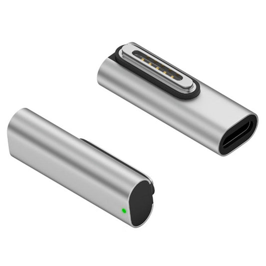 Middle Bend PD 140W USB-C to Magnetic 3 Adapter for MacBook Charging Right Angle Converter
