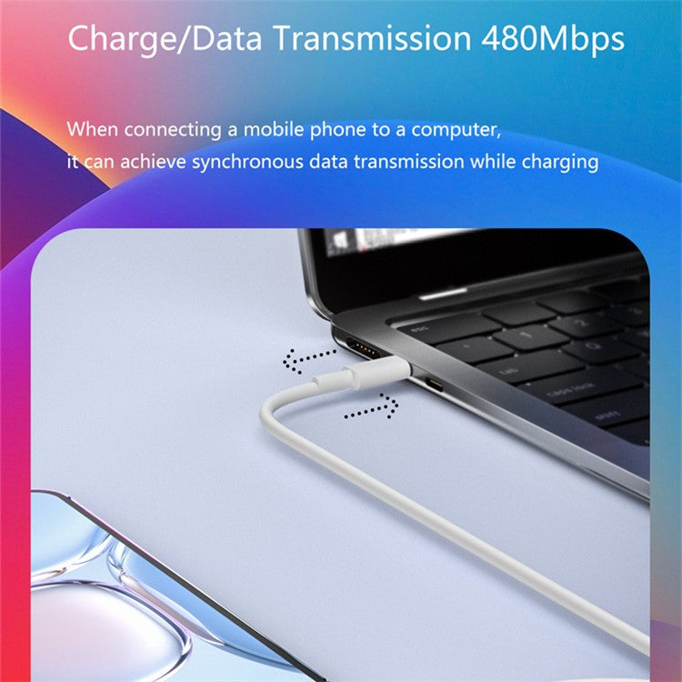 USB-C Adapter Type-C Male to 8-Pin Female PD 35W Fast Charging Data Transfer Converter - Silver