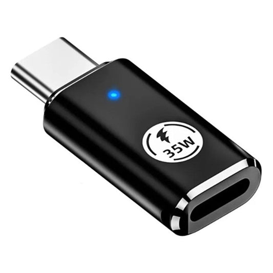 USB-C Adapter Type-C Male to 8-Pin Female PD 35W Fast Charging Data Transfer Converter - Black
