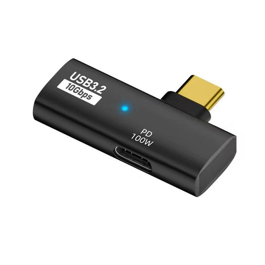 USB 3.2 Adapter Type-C to USB-A  /  USB-C Adapter 10Gbps OTG USB-C 2 to 1 Converter with PD 100W Charge - Black