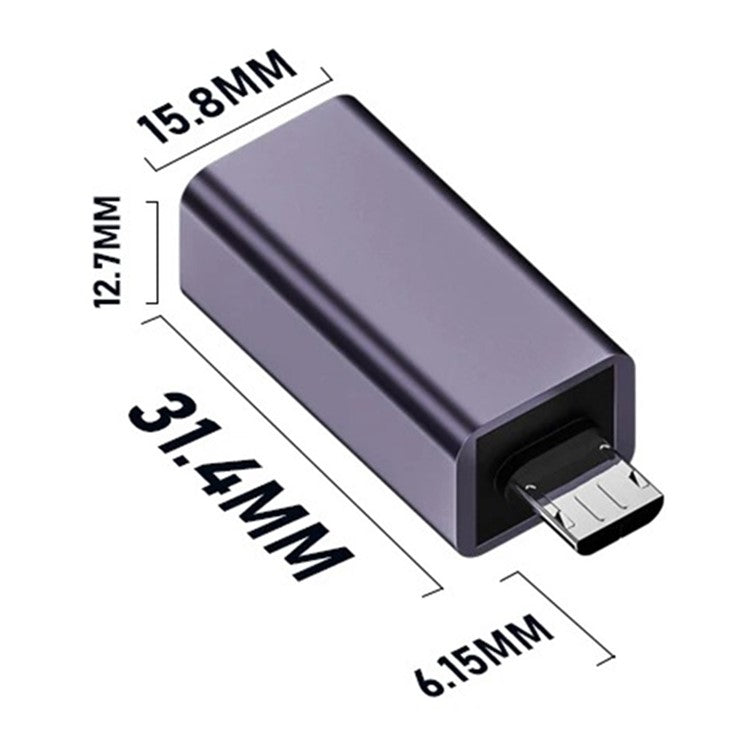 USB-B Female to Micro USB Male 480Mbps Adapter Electric Piano Printer Connector