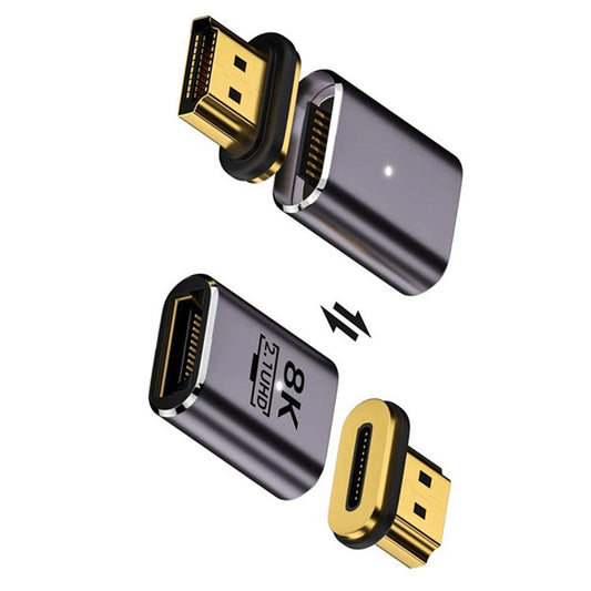 H8K-2 Magnetic HDMI Male to Female Adapter 8K 60Hz 48Gbps Video Converter for UHD HDTV Monitor