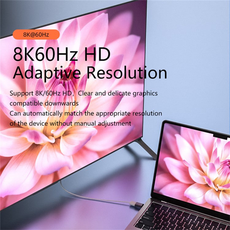 H8K-2 Magnetic HDMI Male to Female Adapter 8K 60Hz 48Gbps Video Converter for UHD HDTV Monitor
