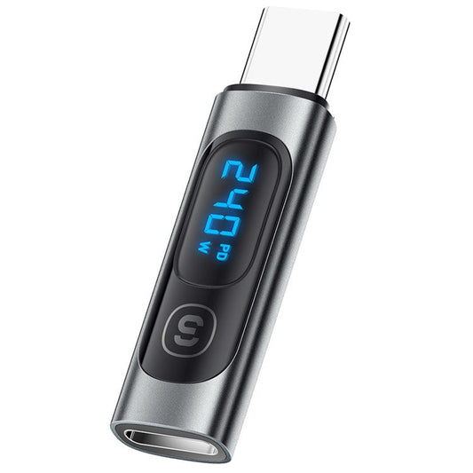 ESSAGER Type-C Male to Type-C Female 240W Type C Power Meter Tester with Digital Display