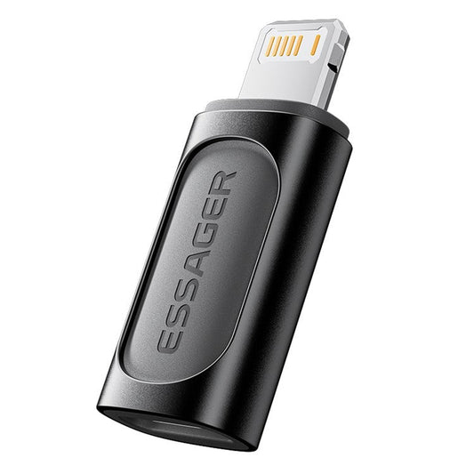 ESSAGER 480Mbps Data Converter for iPhone Lightning Male to Type-C Female Adapter
