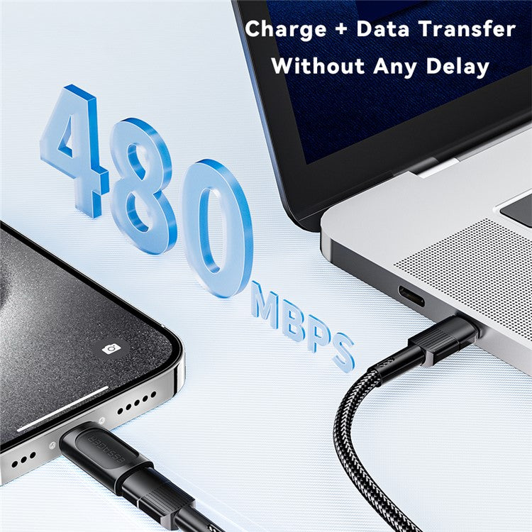 ESSAGER 480Mbps Data Converter for iPhone Lightning Male to Type-C Female Adapter