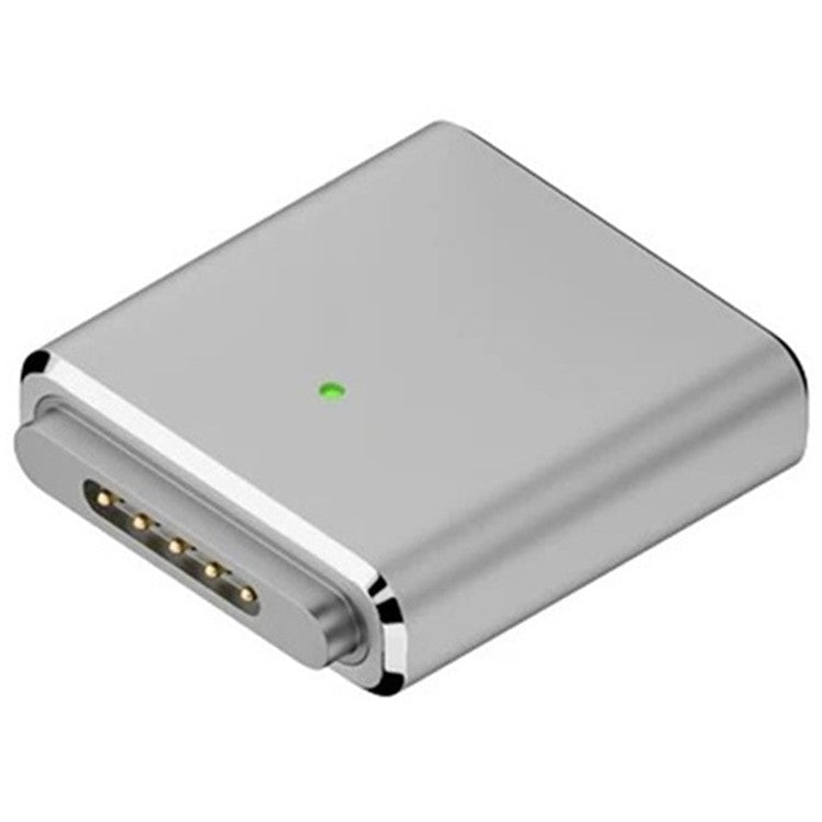 For MacBook PD 100W Compatible with MagSafe 3 to Type C Female Aluminum Alloy Converter - Silver