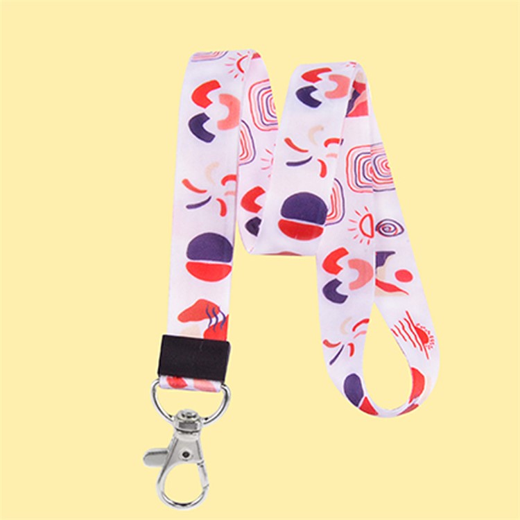10Pcs / Pack Cartoon Pattern Neck Strap Mobile Phone Lanyard Name Tag Work Card Neck Hanging Rope - White Cartoon