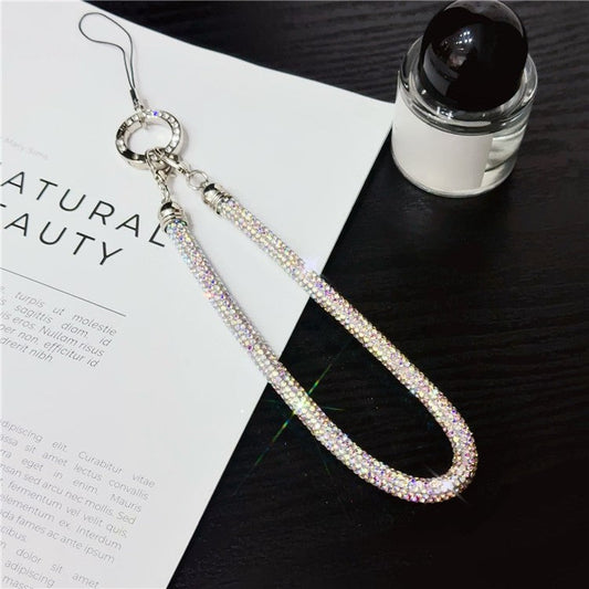 Phone Wrist Strap Shiny Rhinestone Decor Hand Strap Lanyard, Length: 25cm - Colorful