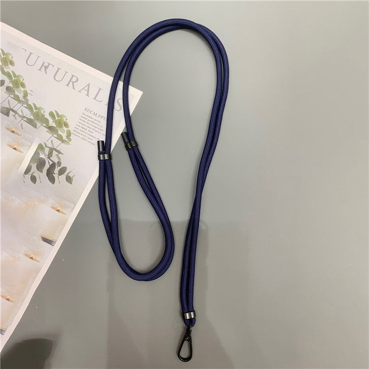 Crossbody Cell Phone Lanyard 6mm Thick Nylon Adjustable Strap with Tether Tab, Total Length: 150cm - Sapphire