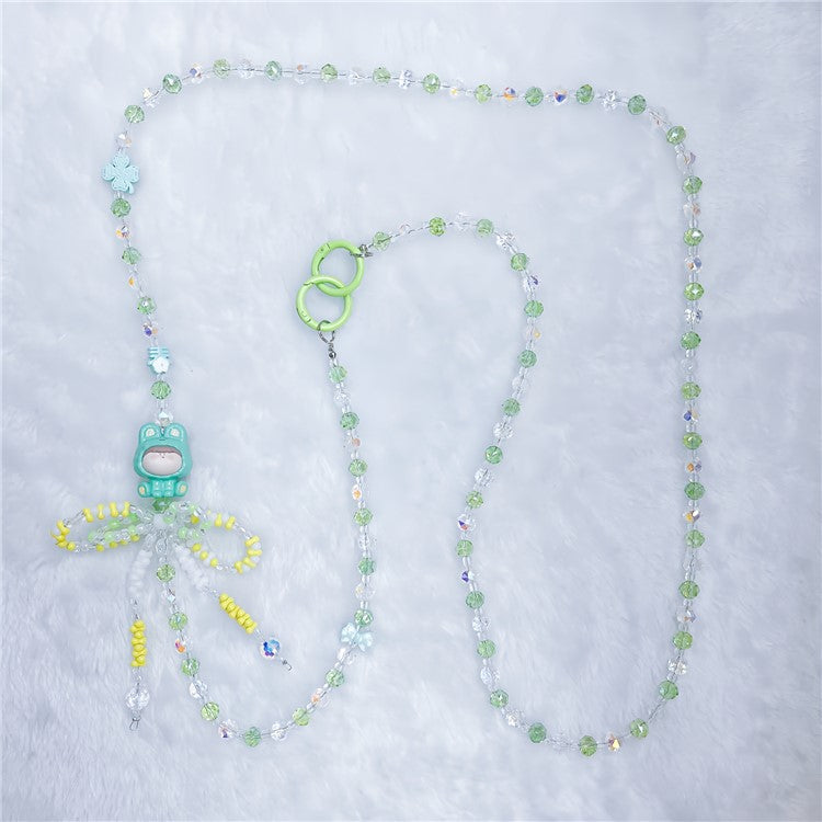 Beaded Phone Chain Strap 120cm Doll Shoulder Crossbody Lanyard with Tether Tab - Style D