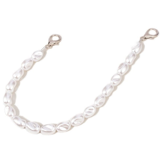 Phone Lanyard Wrist Strap Faux Pearl Cell Phone Charms Chain Wristlet, Total Length: 31cm