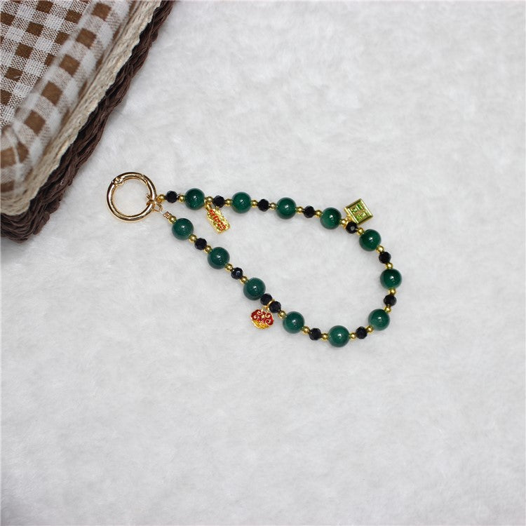 Cell Phone Lanyard 26cm Auspicious Bead Phone Chain Wrist Strap - Type A