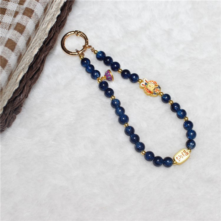 Cell Phone Lanyard 26cm Auspicious Bead Phone Chain Wrist Strap - Type D