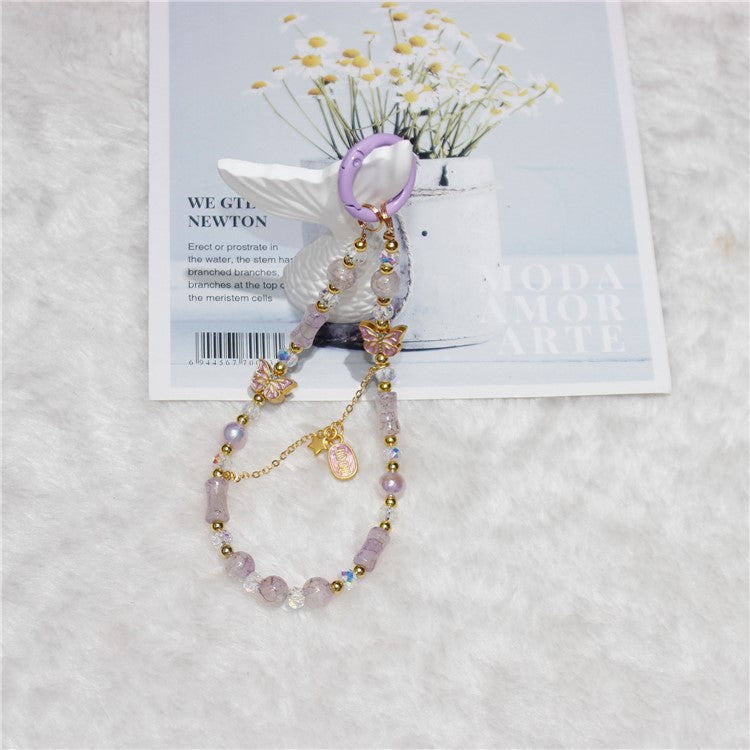 Cell Phone Lanyard 26cm Auspicious Bead Phone Chain Wrist Strap - Type H