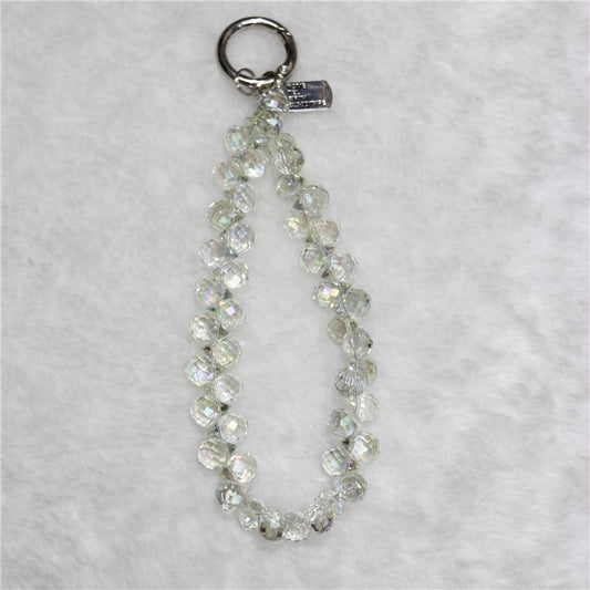 Cell Phone Lanyard 26cm Colorful Crystal Charm Phone Chain Wrist Strap - Type O