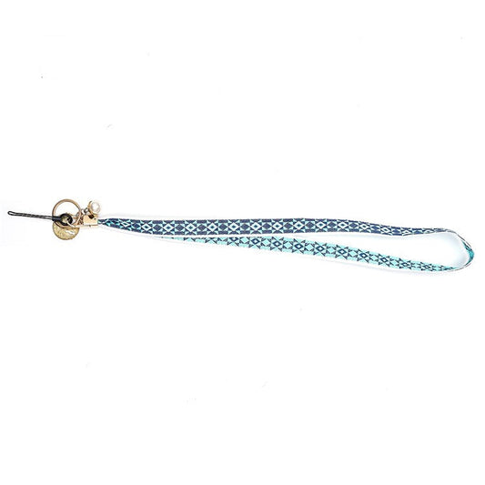 Totem Series Phone Lanyard 80cm Crossbody Neck Strap Vintage Pendant Universal Mobile Phone Lanyard - Blue