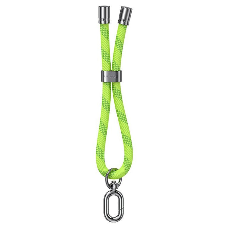 USAMS ZB317 34cm Phone Lanyard Polyester Adjustable Wrist Strap with Tether Tab - Green