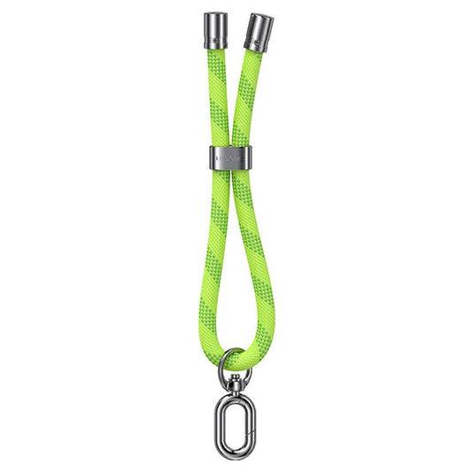 USAMS ZB317 34cm Phone Lanyard Polyester Adjustable Wrist Strap with Tether Tab - Green