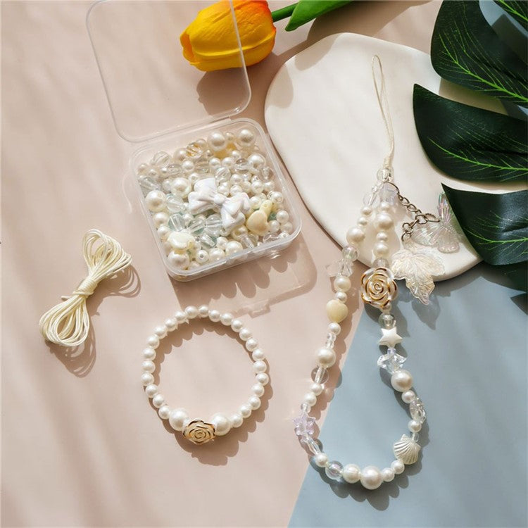 DIY Phone Charm Set 6 Color Cell Phone Lanyard Wrist Bracelets Assembly Accessories