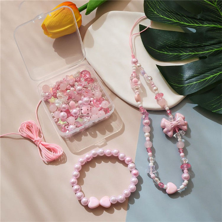 DIY Phone Charm Set 6 Color Cell Phone Lanyard Wrist Bracelets Assembly Accessories