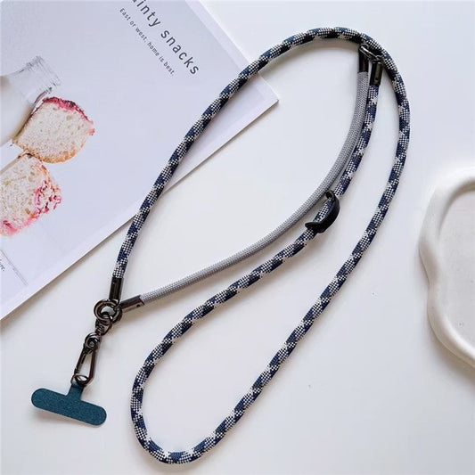 150cm 2 in 1 Long Short Lanyard Phone Crossbody Strap with Tether Tab, Diameter: 8mm - Style D