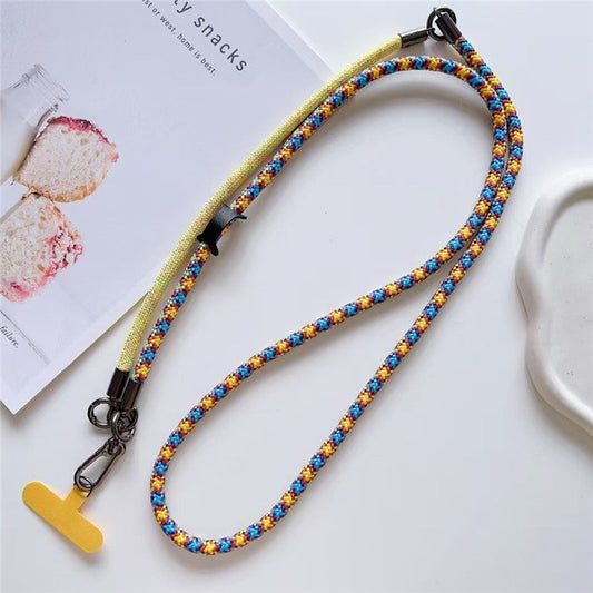150cm 2 in 1 Long Short Lanyard Phone Crossbody Strap with Tether Tab, Diameter: 8mm - Style L