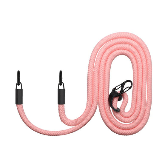 8mm Dual Ring Buckle Phone Carrying Rope Anti-lost Lanyard Phone Crossbody Shoulder Strap - Pink