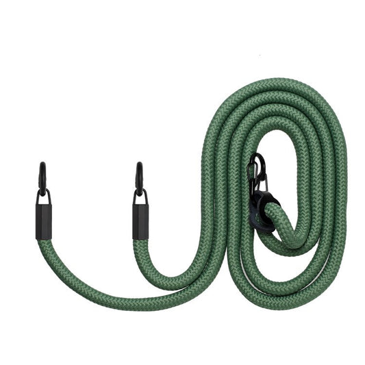 8mm Dual Ring Buckle Phone Carrying Rope Anti-lost Lanyard Phone Crossbody Shoulder Strap - Army Green