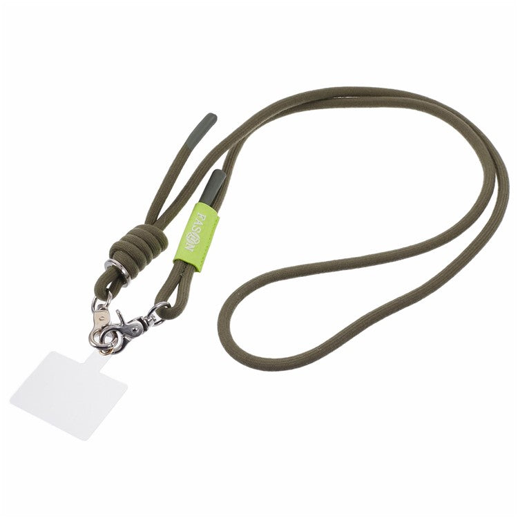 A1 Style Phone Lanyard 60cm Universal Crossbody Cell Phone Lanyards Shoulder Neck Strap with Patch - Army Green
