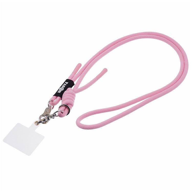 A1 Style Phone Lanyard 60cm Universal Crossbody Cell Phone Lanyards Shoulder Neck Strap with Patch - Pink