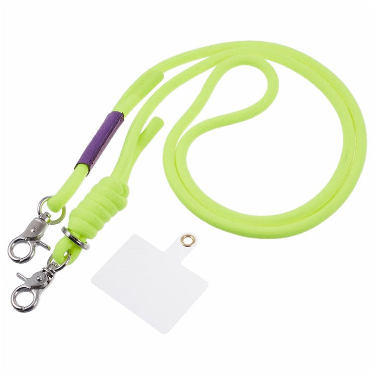 A1 Style Phone Lanyard 60cm Universal Crossbody Cell Phone Lanyards Shoulder Neck Strap with Patch - Fluorescent Green