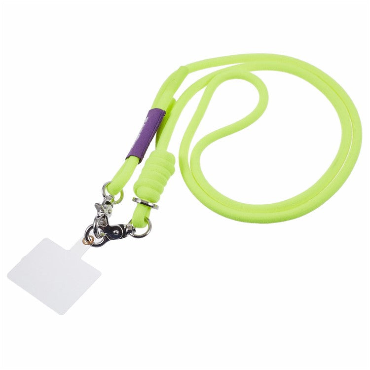 A1 Style Phone Lanyard 60cm Universal Crossbody Cell Phone Lanyards Shoulder Neck Strap with Patch - Fluorescent Green