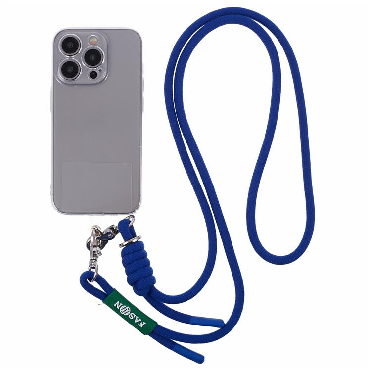 A1 Style Phone Lanyard 60cm Universal Crossbody Cell Phone Lanyards Shoulder Neck Strap with Patch - Blue