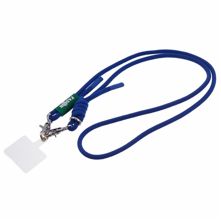 A1 Style Phone Lanyard 60cm Universal Crossbody Cell Phone Lanyards Shoulder Neck Strap with Patch - Blue