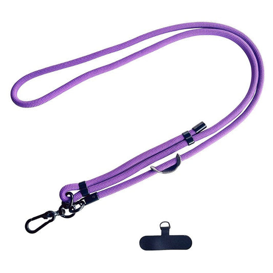 7mm Phone Lanyard Adjustable Nylon Neck Strap with Tether Tab - Dark Purple