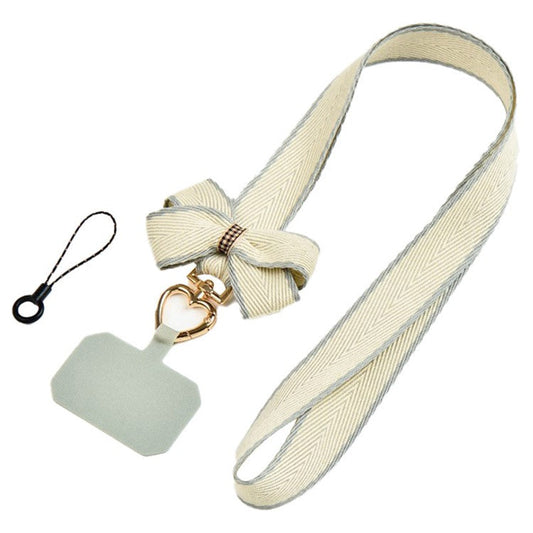 Phone Tether Tab Neck Strap Phone Lanyard Replacement Part - Apricot+Silver Grey