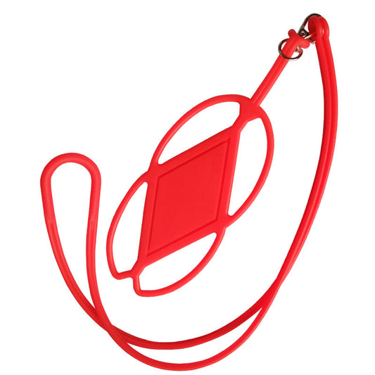 For iPhone 16 / 16 Ultra / 16 Pro / 16 Pro Max Lanyard Phone Tie Silicone Cell Phone Neck Strap - Red