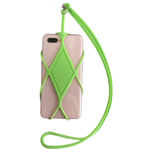 For iPhone 16 / 16 Ultra / 16 Pro / 16 Pro Max Lanyard Phone Tie Silicone Cell Phone Neck Strap - Green