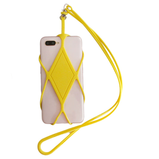For iPhone 16 / 16 Ultra / 16 Pro / 16 Pro Max Lanyard Phone Tie Silicone Cell Phone Neck Strap - Yellow
