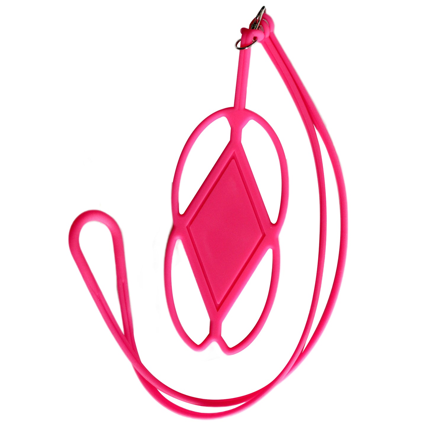 For iPhone 16 / 16 Ultra / 16 Pro / 16 Pro Max Lanyard Phone Tie Silicone Cell Phone Neck Strap - Rose