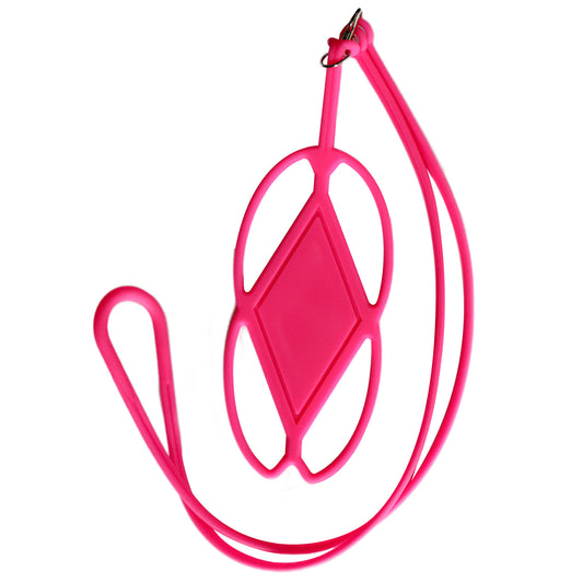 For iPhone 16 / 16 Ultra / 16 Pro / 16 Pro Max Lanyard Phone Tie Silicone Cell Phone Neck Strap - Rose
