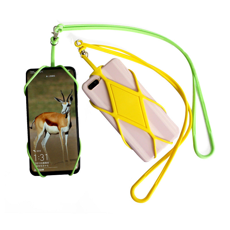 For iPhone 16 / 16 Ultra / 16 Pro / 16 Pro Max Lanyard Phone Tie Silicone Cell Phone Neck Strap - White