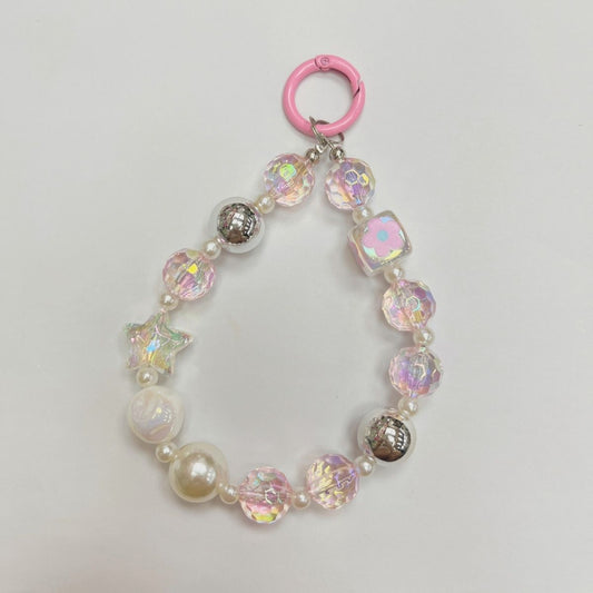 12cm Cell Phone Short Strap Star Beads Decor Sling Lanyard for Phone Case - Style A