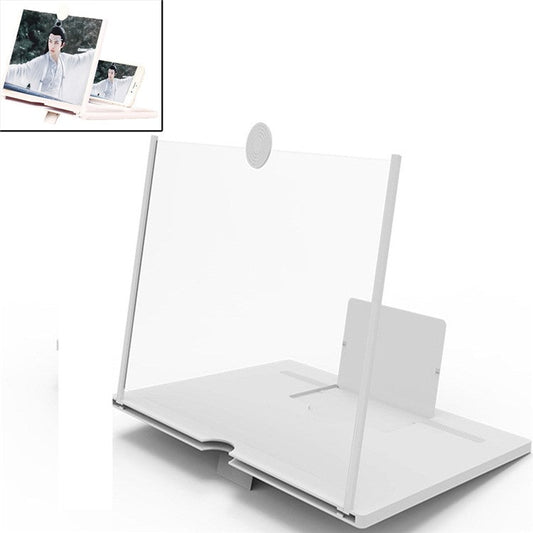 10-inch Pull-Type Mobile Phone Screen Amplifier Foldable 3D HD Screen Magnifier - White