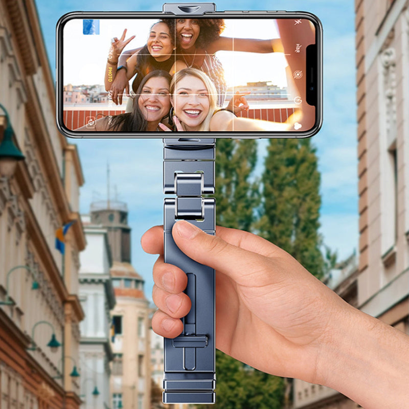 360° Rotating Metal Phone Holder Adjustable Phone Mount Stand for Travel Office Kitchen - Silver