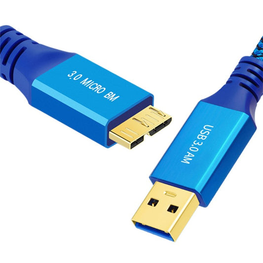 0.3m USB 3.0 Male to Micro USB 3.0 Male Braided Cable Data Transfer Charging Wire